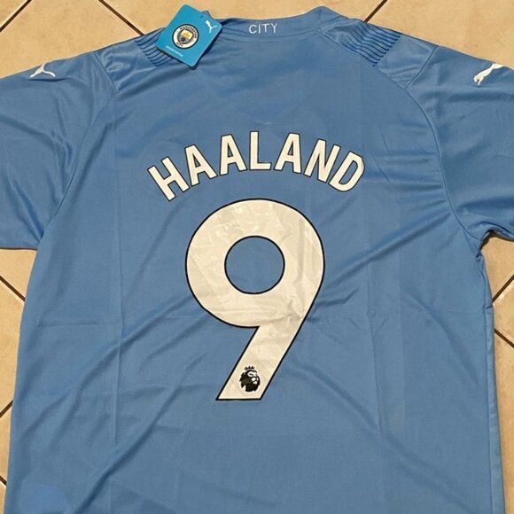 England Inglaterra Manchester City Erling Haaland Jersey # 9 , Unisex - Picture 2 of 9